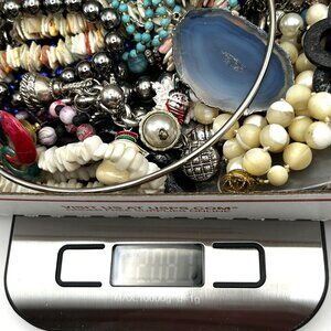 2 lbs Jewelry Lot Vintage to Now Costume Wear Resell Craft Harvest